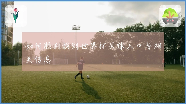 如何顺利找到世界杯买球入口与相关信息